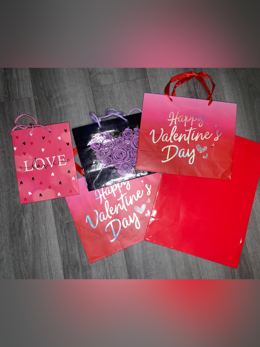 Party City Valentine's Day Gift Bags - Pink, Red & Purple Assortment